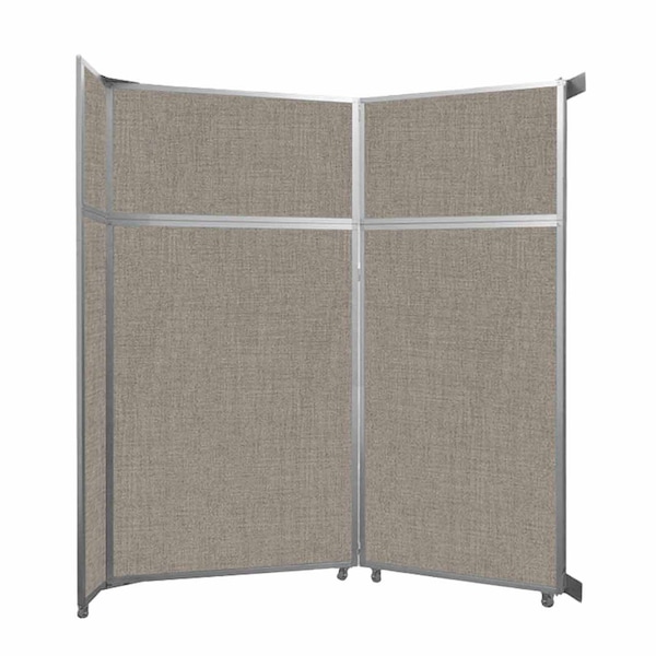 Operable Wall Folding Room Divider 7'11" x 8'5-1/4" Warm Pebble Fabric
